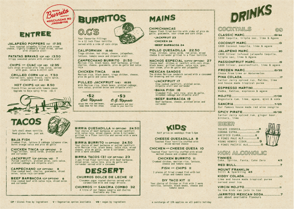 Jindabyne Menu Winter '23